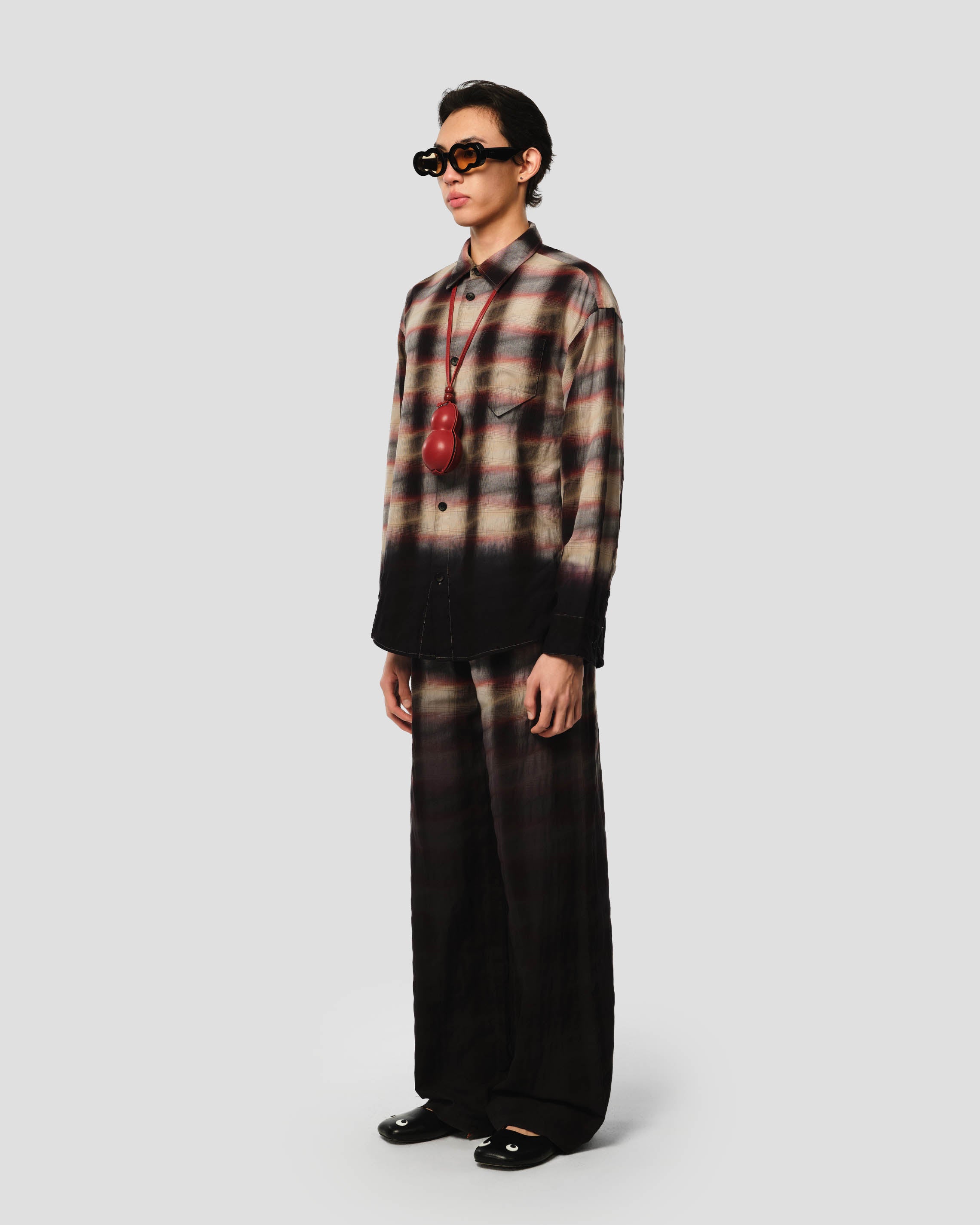 Hand-Dyed Plaid Shirt