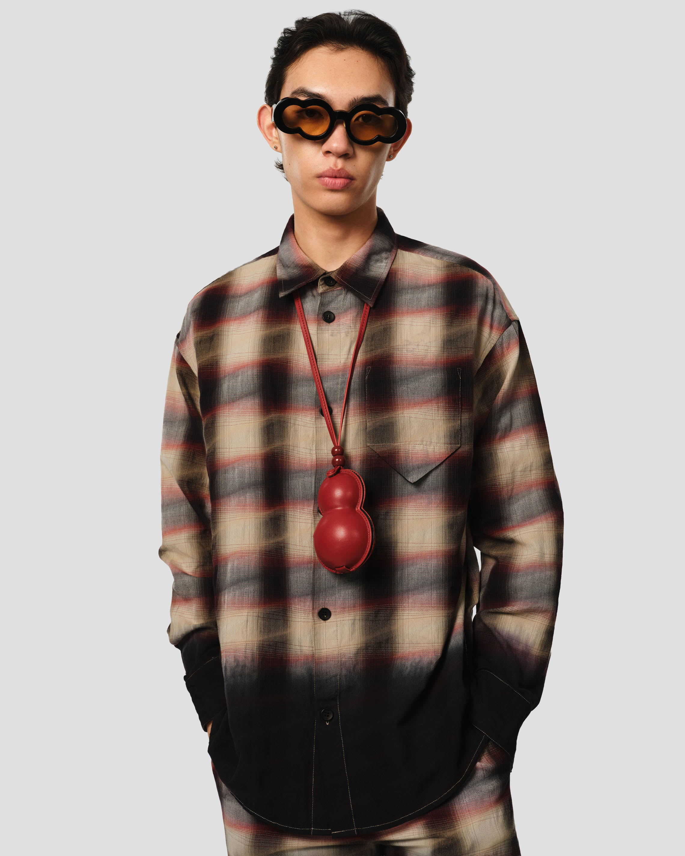 Hand-Dyed Plaid Shirt