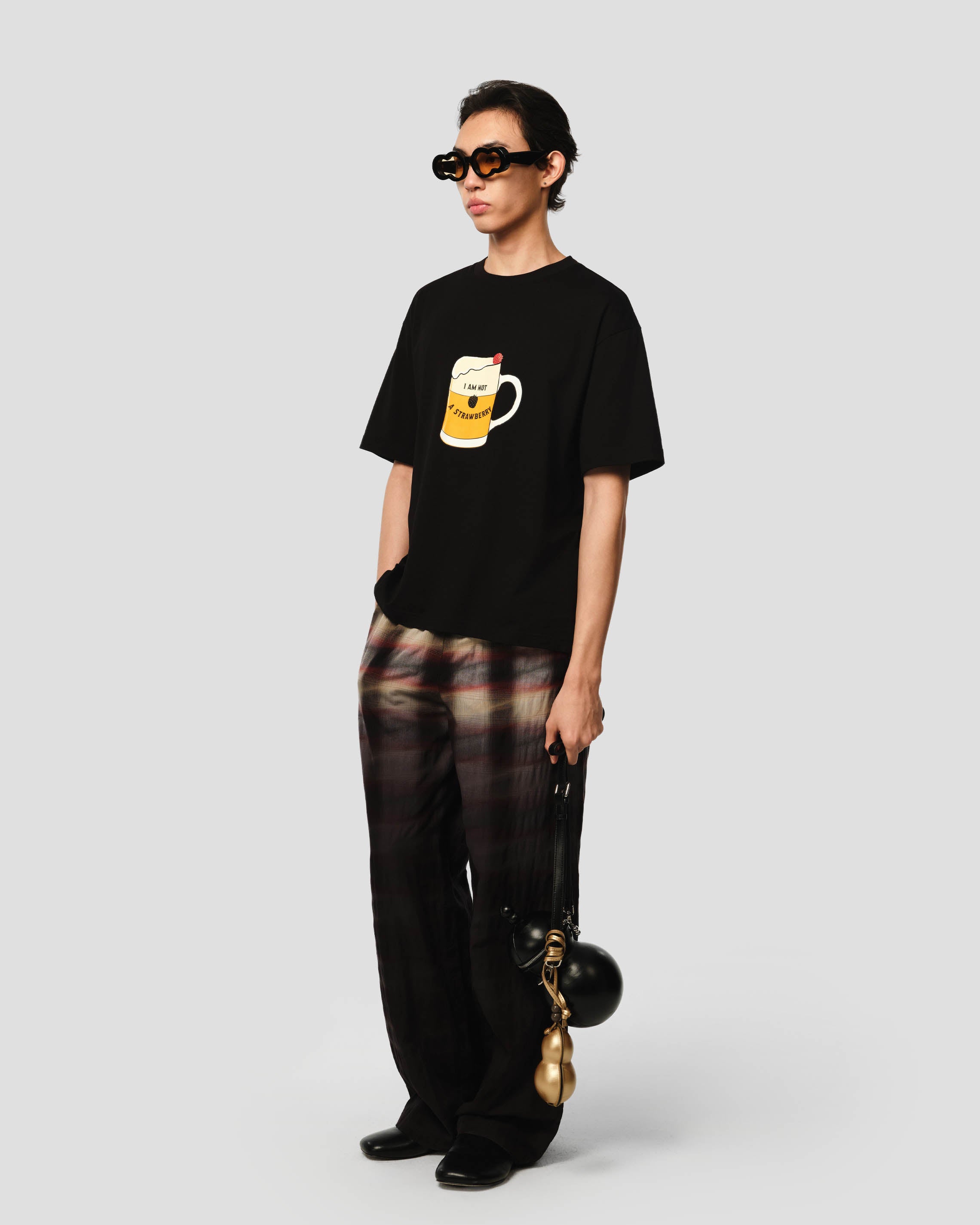 Hand-Dyed Plaid Trousers