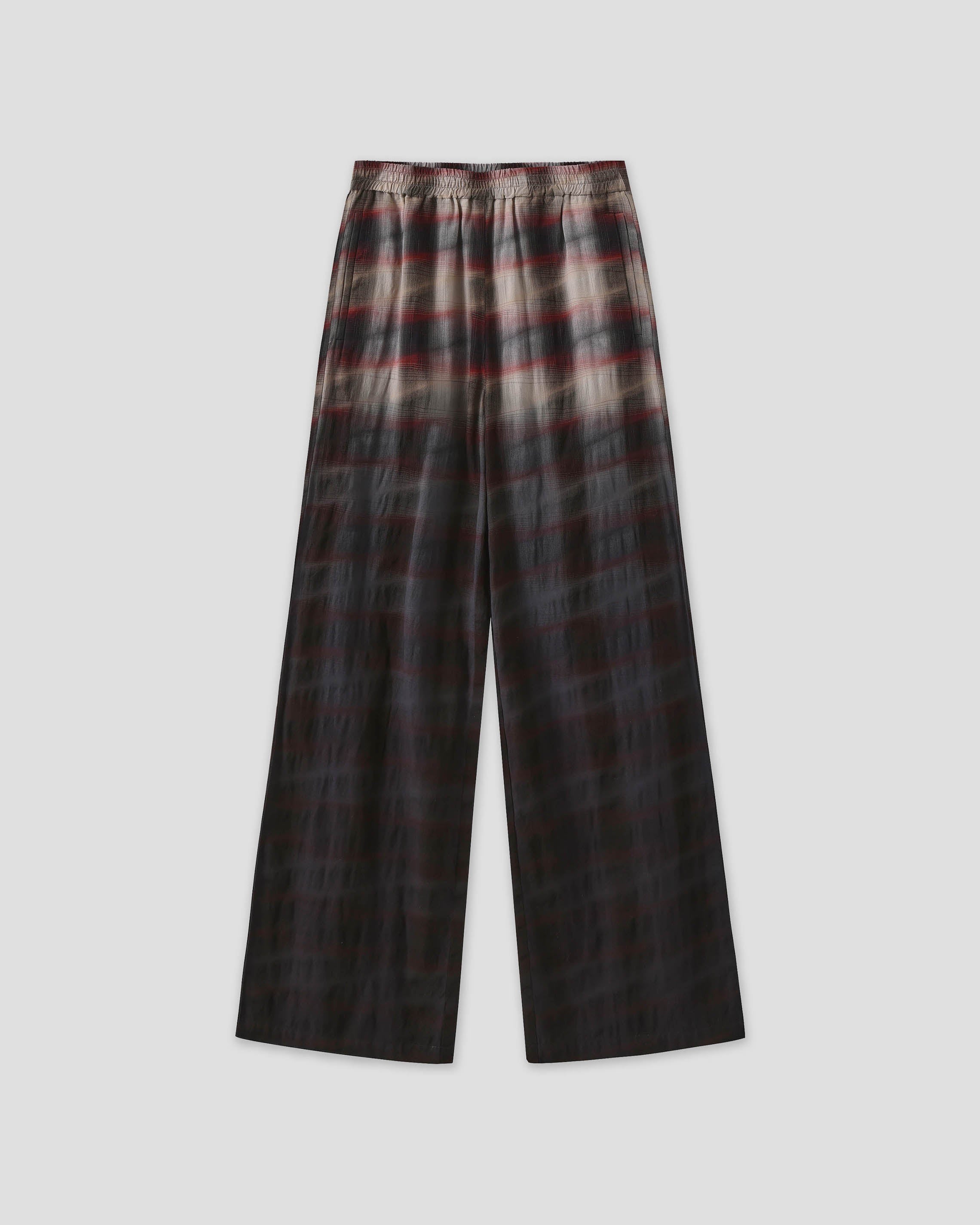Hand-Dyed Plaid Trousers