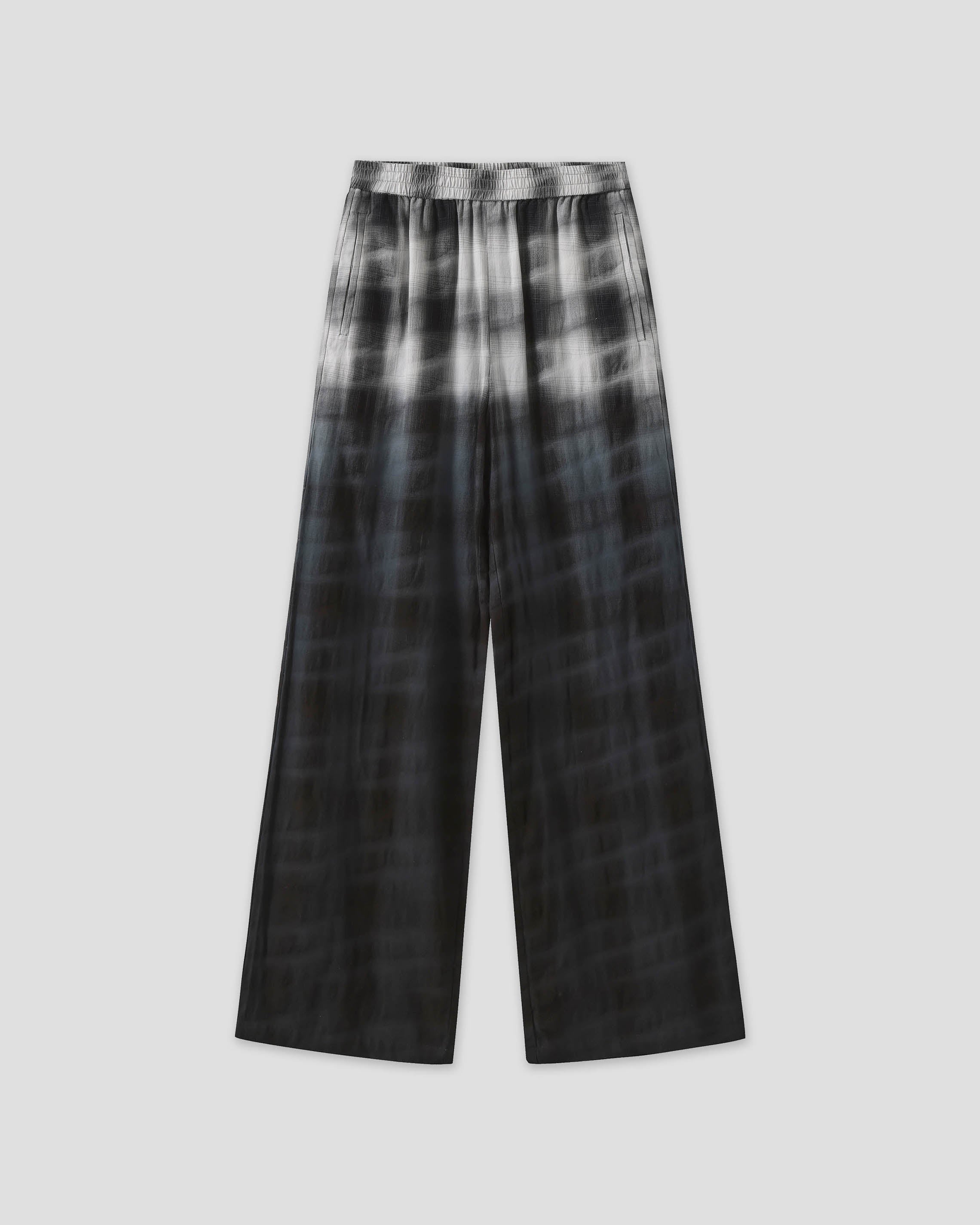 Hand-Dyed Plaid Trousers